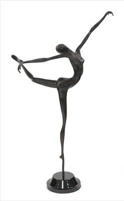 Lot 530 - A contemporary bronze figure of a ballerina