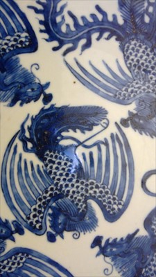 Lot 494 - A Chinese blue and white plate
