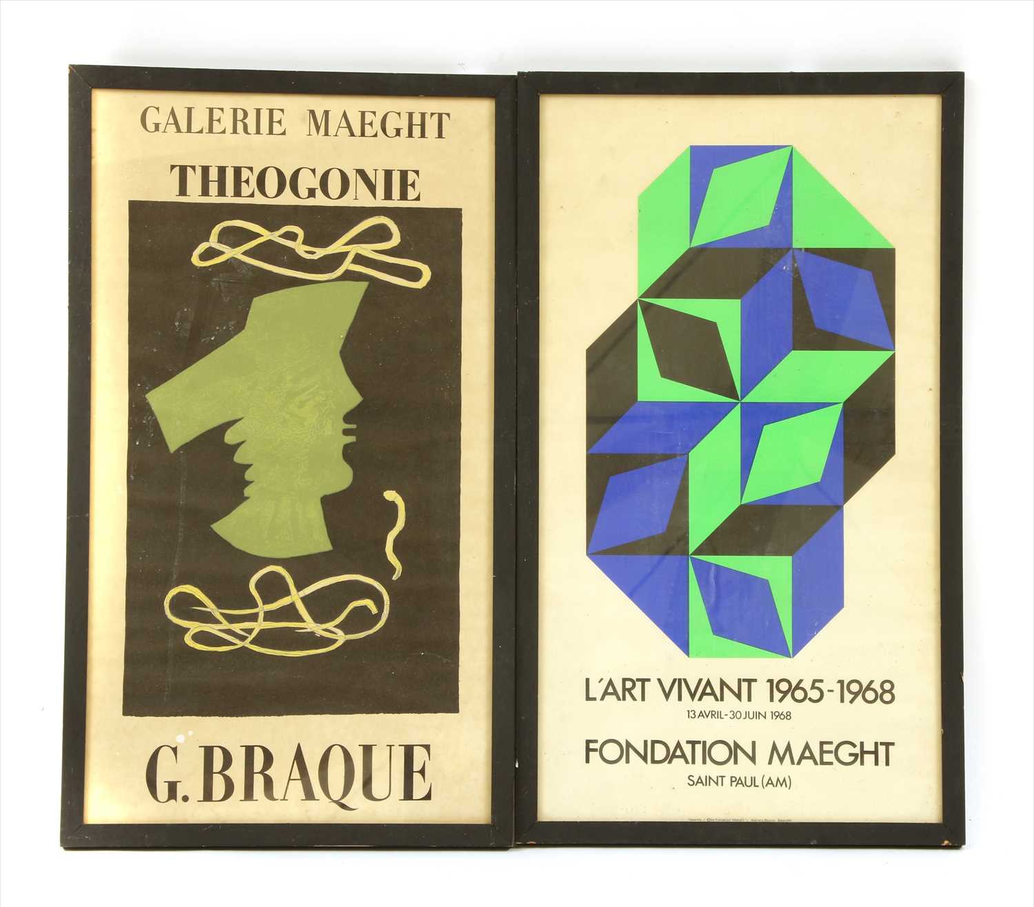 Lot 575 - A group of gallery posters to include a Georges Braque example for Maeght