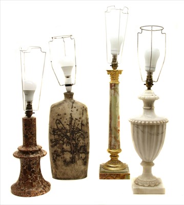 Lot 440 - A collection of four table lamps
