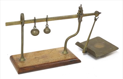 Lot 1109 - A set of large brass postal scales
