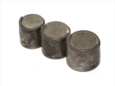 Lot 1166 - A Russian silver rouble holder
