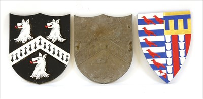Lot 535 - A cast metal heraldic shield