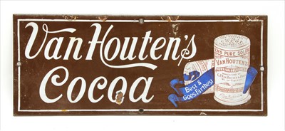 Lot 113 - Van Houten Cocoa enamel sign