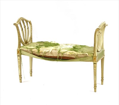 Lot 637 - An Edwardian style painted window seat