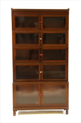 Lot 760 - An early 20th century mahogany stacking bookcase