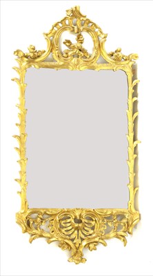 Lot 633 - A George II style giltwood wall mirror