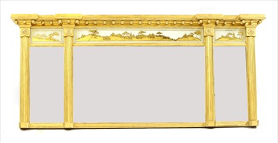 Lot 527 - A George III style overmantel mirror