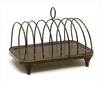 Lot 95 - A Toleware toast rack