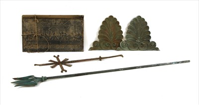 Lot 529 - A cast iron relief panel