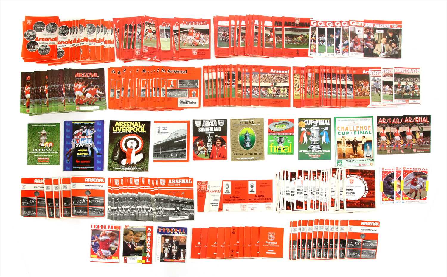 Lot 65 - A collection of Arsenal matchday programmes