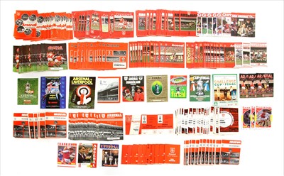 Lot 65A - A collection of Arsenal matchday programmes and official handbooks