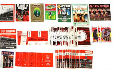 Lot 65 - A collection of Arsenal matchday programmes and official handbooks