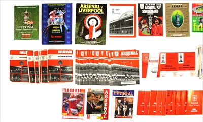 Lot 65 - A collection of Arsenal matchday programmes and official handbooks