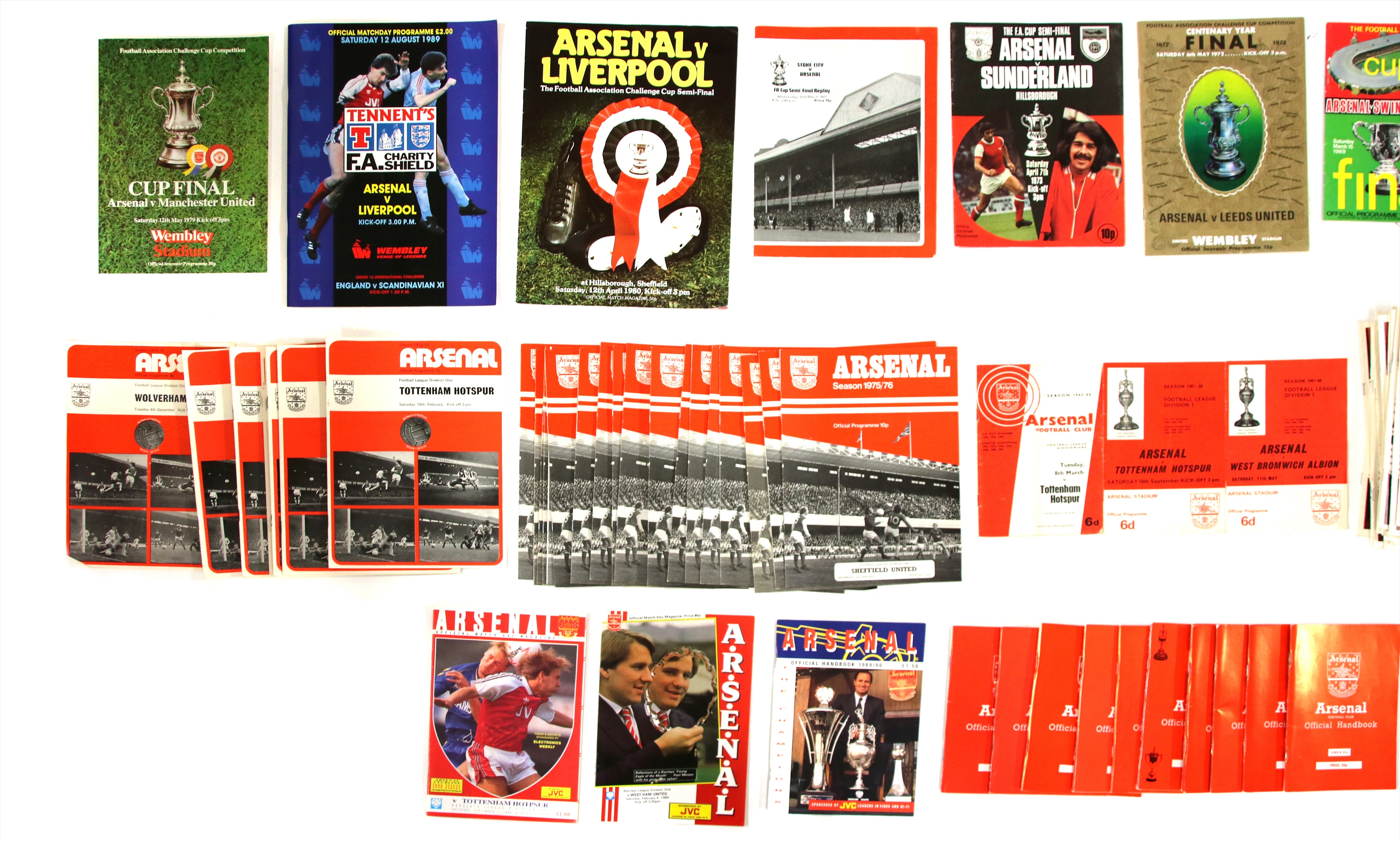 Lot 65 - A collection of Arsenal matchday programmes