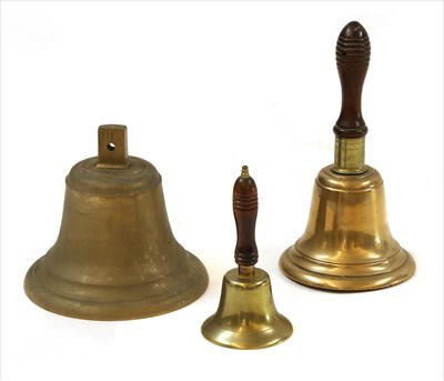 Lot 540 - A large hand bell