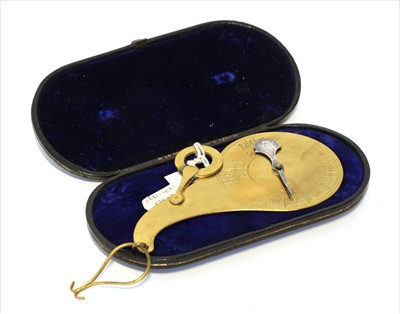 Lot 1212 - A gilt brass Hall's patent pendulum letter scale