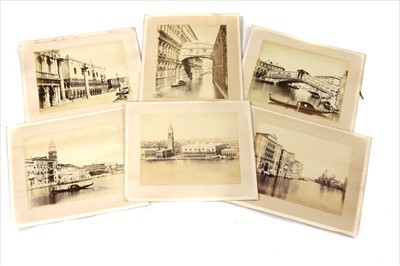 Lot 565 - Six albumen prints of Venice
