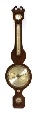 Lot 545 - A mahogany banjo barometer