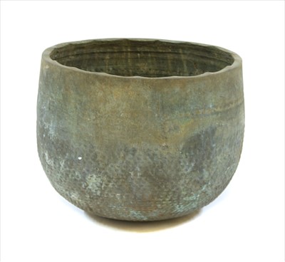 Lot 391 - A Japanese Koka period bronze temple water pot