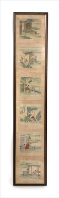 Lot 476 - A group of six Chinese gouache paintings