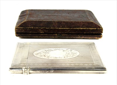 Lot 210 - A Victorian silver card case