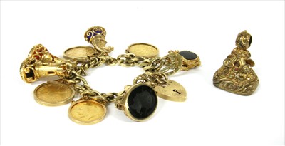 Lot 115 - A 9ct gold filed curb chain bracelet