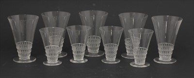 Lot 207 - A set of Lalique 'Bourgueil' glasses