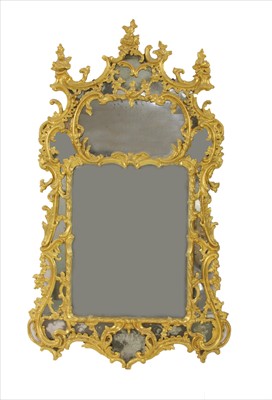 Lot 696 - A George II-style giltwood wall mirror