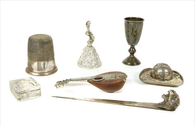 Lot 203 - A collection of continental silver