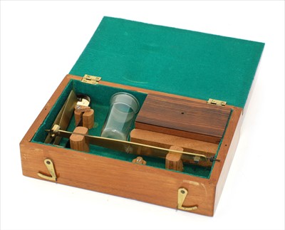 Lot 1092 - A mahogany cased miniature hydrostatic scale