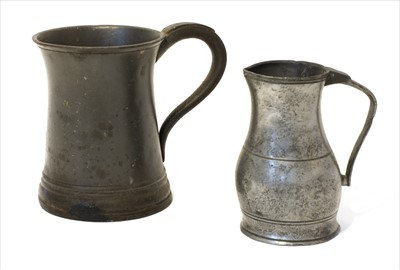 Lot 1101 - Two pewter measures