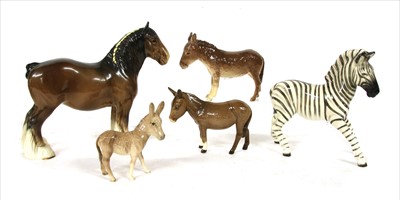 Lot 393 - A Beswick zebra