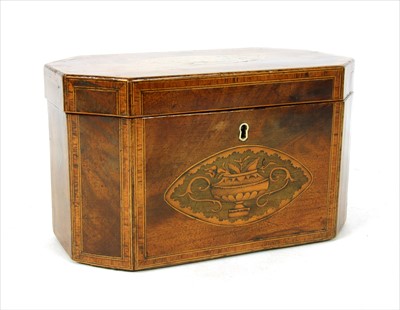 Lot 439 - A George lll mahogany tea caddy