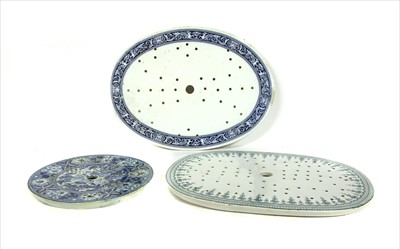 Lot 475 - Three 19th century pottery drainers