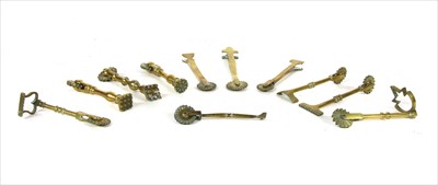 Lot 224 - Eleven various 19th century brass pastry cutters