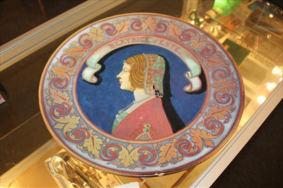 Lot 46 - A French majolica charger
