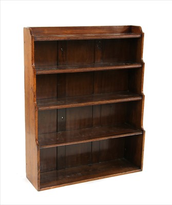 Lot 791 - A 19th century oak waterfall bookcase