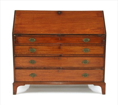 Lot 792 - A George III mahogany fall front bureau of large size