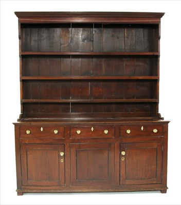 Lot 779 - An 18th century oak dresser