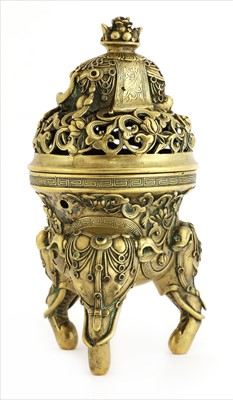 Lot 73 - A Chinese bronze incense burner