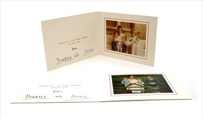 Lot 235 - Two Christmas greetings cards each signed from HRH Prince Charles and Princess Diana individually