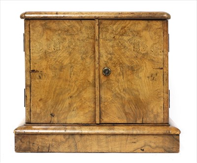 Lot 86 - A Victorian walnut humidor cabinet