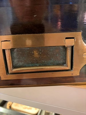 Lot 82 - A coromandel and brass-bound box