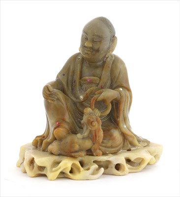 Lot 54 - A Chinese soapstone carving