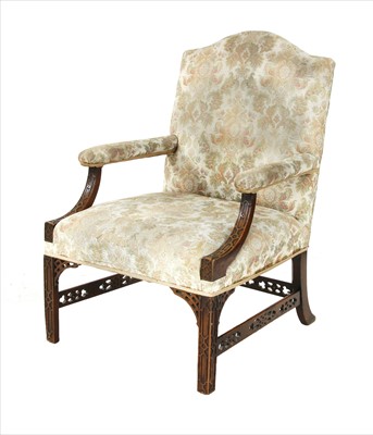 Lot 846 - A George III mahogany open armchair