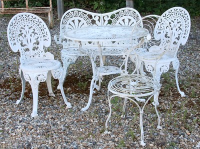 Lot 113 - A modern painted aluminium garden table