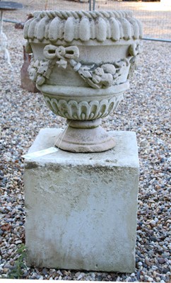 Lot 119 - A composition stone urn