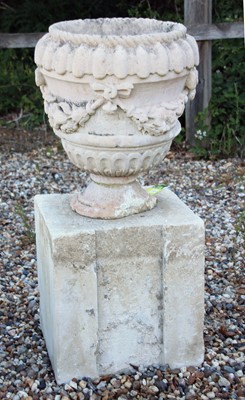 Lot 119 - A composition stone urn