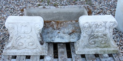 Lot 118 - A composition stone trough